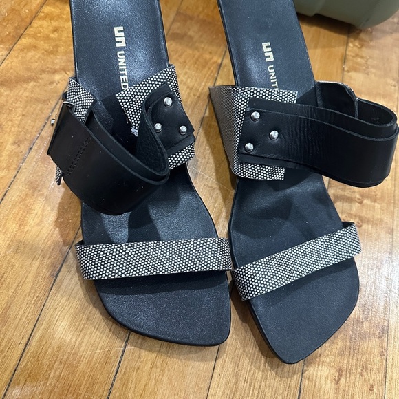 United Nude Black and Silver Architectural Sandals New Never Worn - Picture 3 of 8